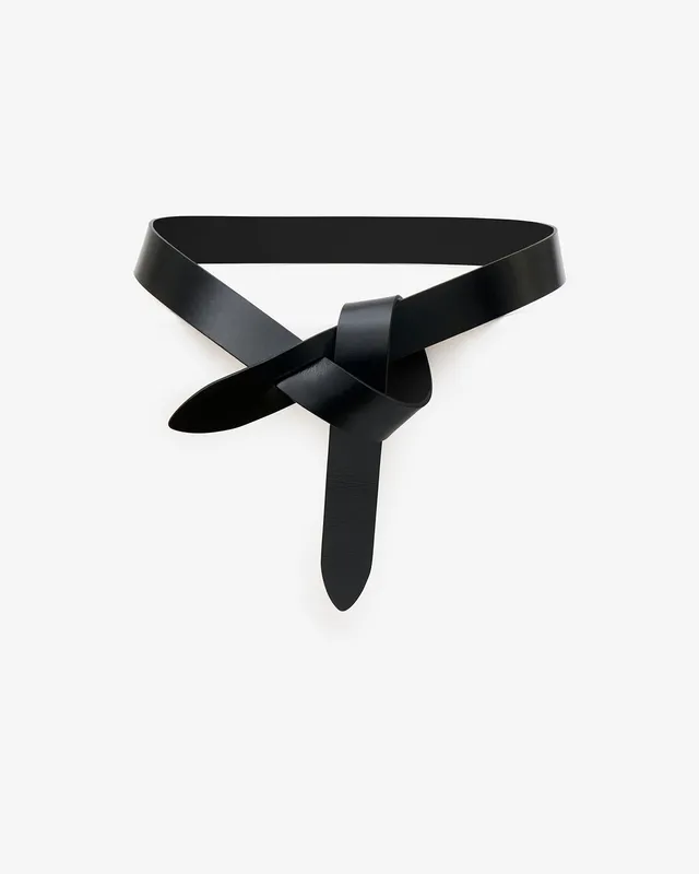 Isabel Marant Lecce ceinture cuir noir à nouer