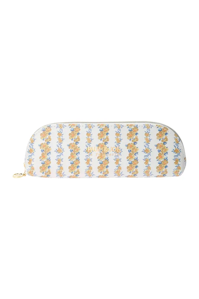 Paul & Joe trousse florale beige imitation cuir