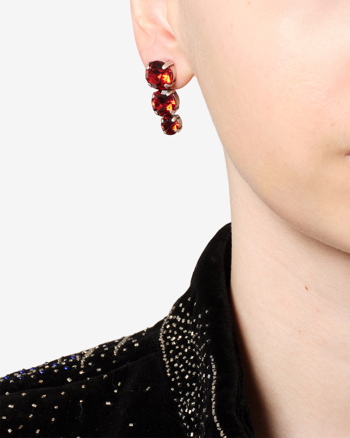 Isabel Marant Karlie BL0332 boucles laiton rouge-argenté