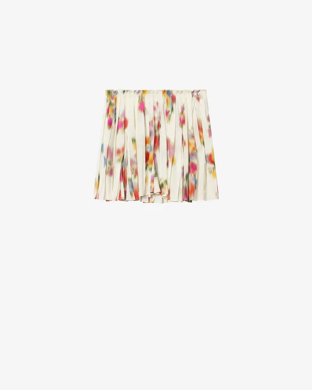 Isabel Marant Livy JU0497FA jupe plissée écru fleurs