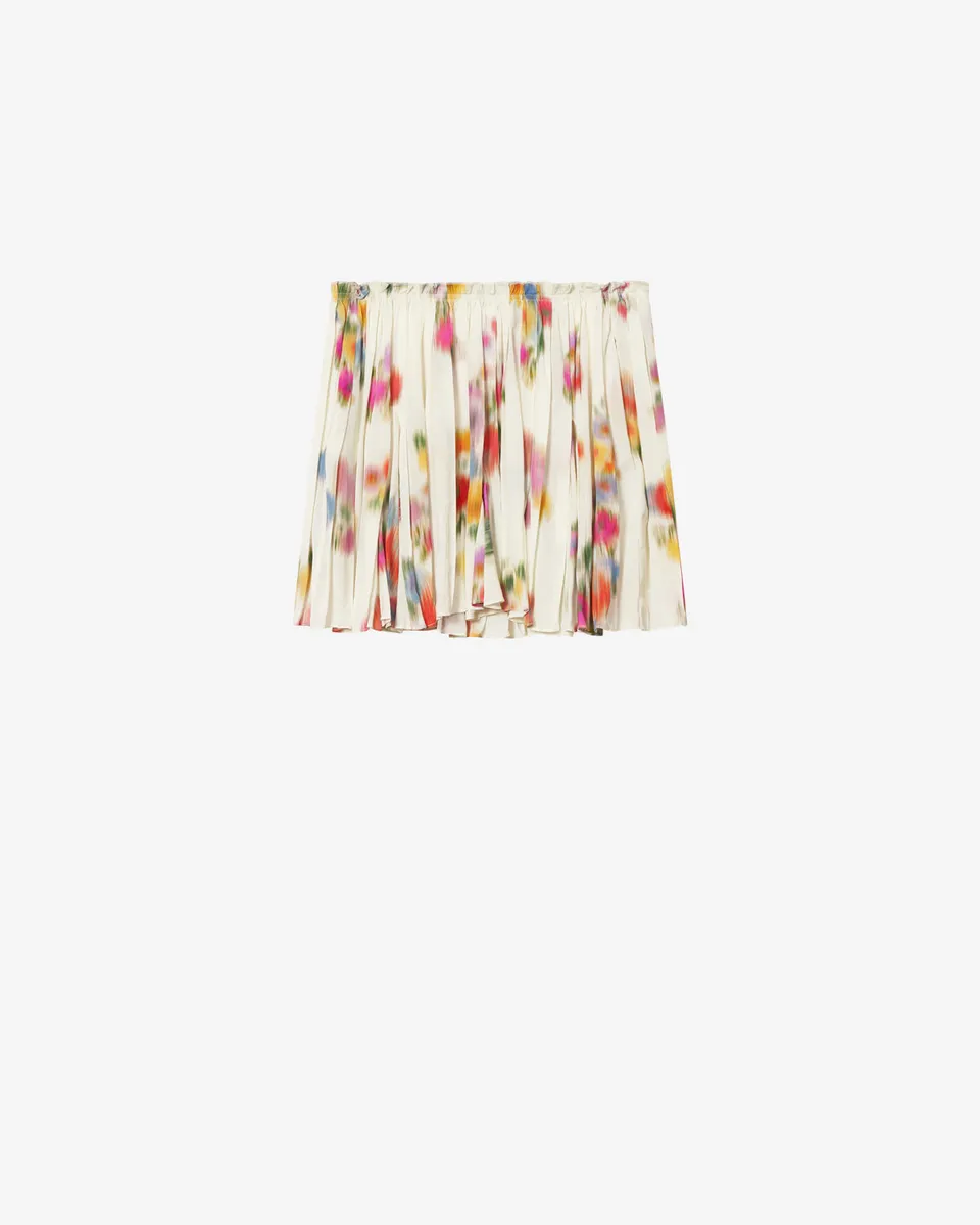 Isabel Marant Livy JU0497FA jupe plissée écru fleurs