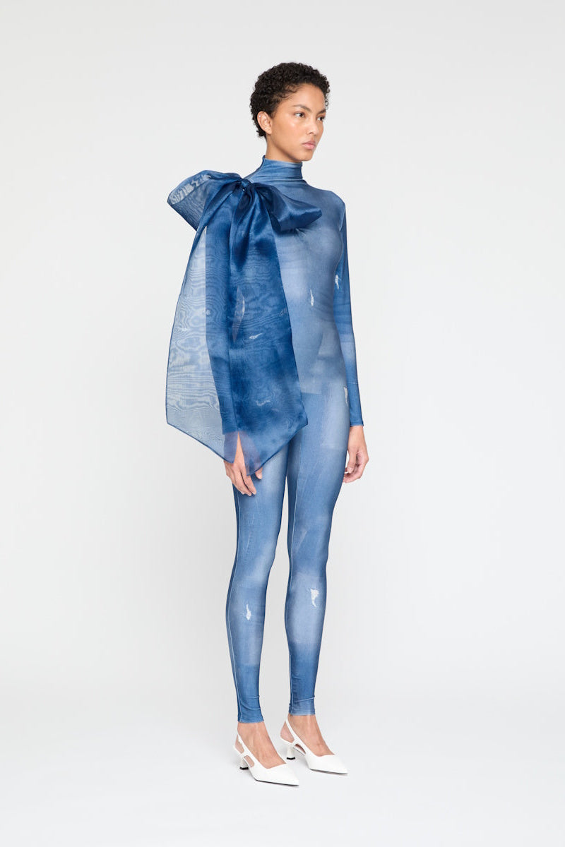 ATU Body Couture Catsuits combinaison denim nœud S