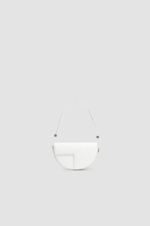 Patou P26BA0245032001S sac cuir blanc