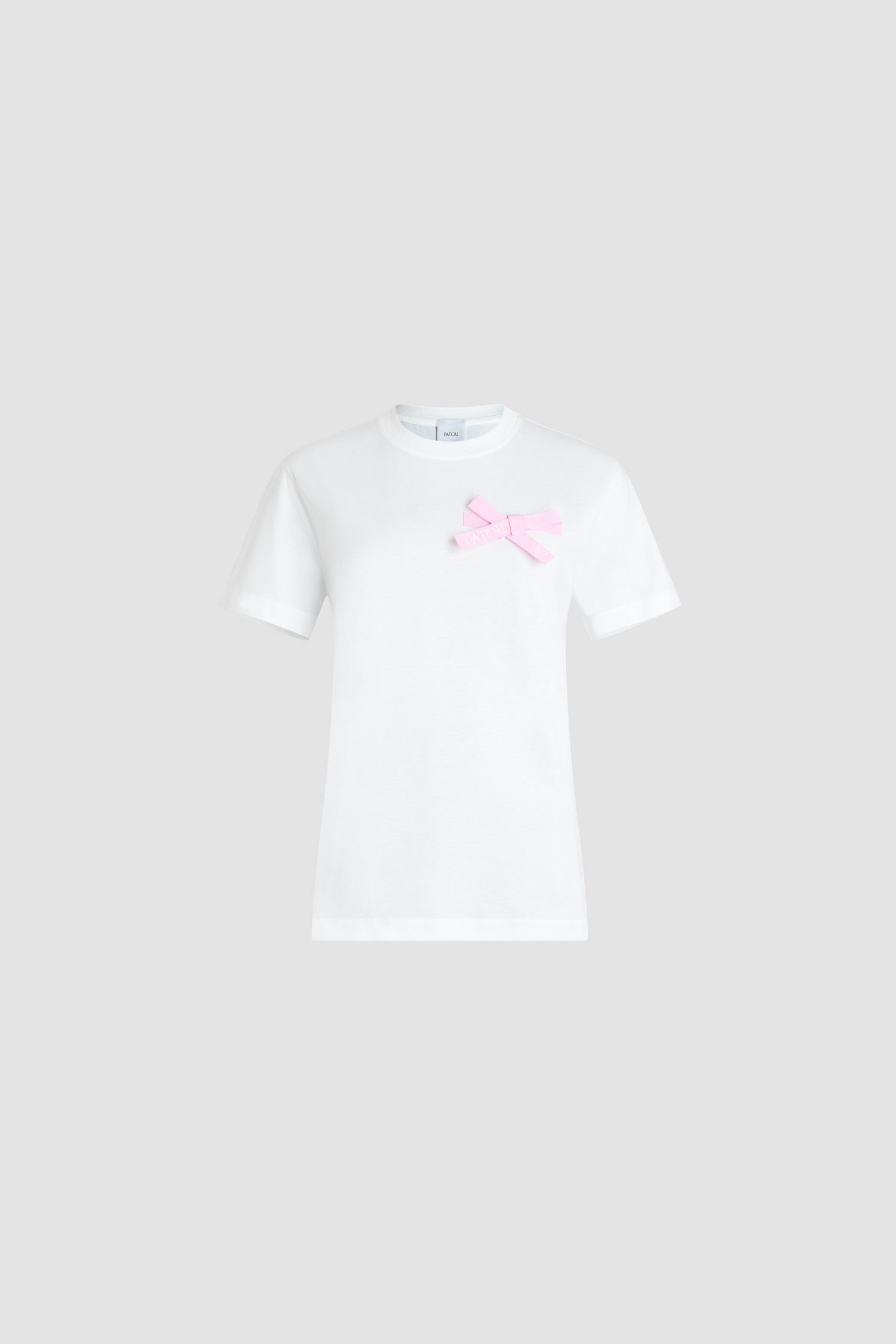 Patou JE185 t-shirt coton blanc noeud rose S