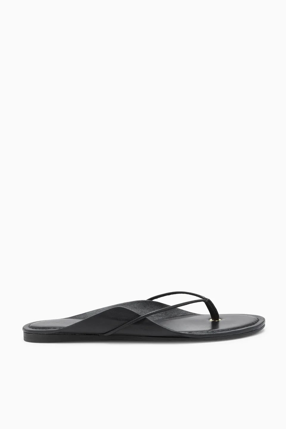 Ulla Johnson Aves tongs cuir noir fabriquées Italie