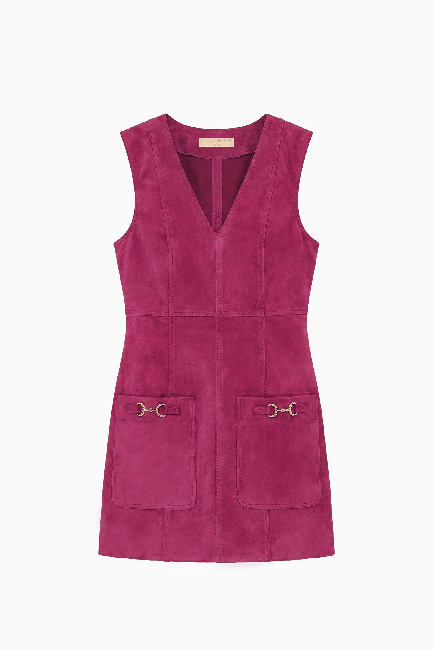 Ulla Johnson Sloane Suede Dress robe mini cuir iris