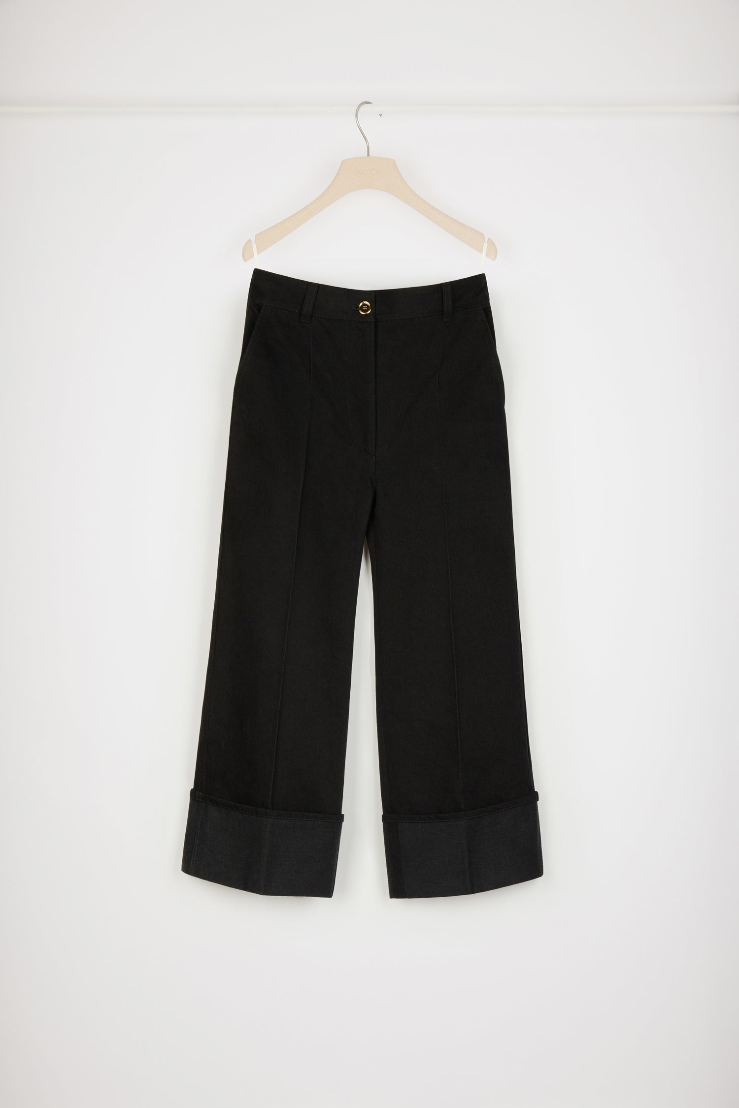 Patou TR003 jean noir denim coton bio droit
