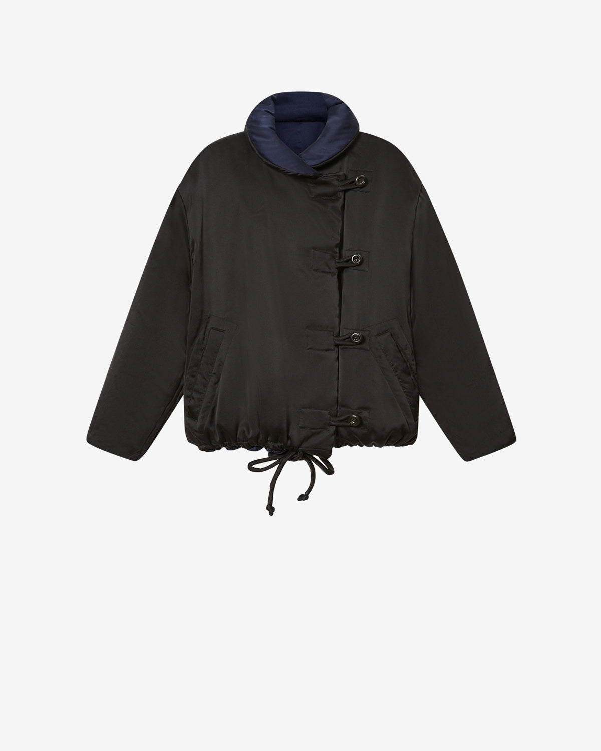 Isabel Marant Bleza manteau satin de soie nuit réversible