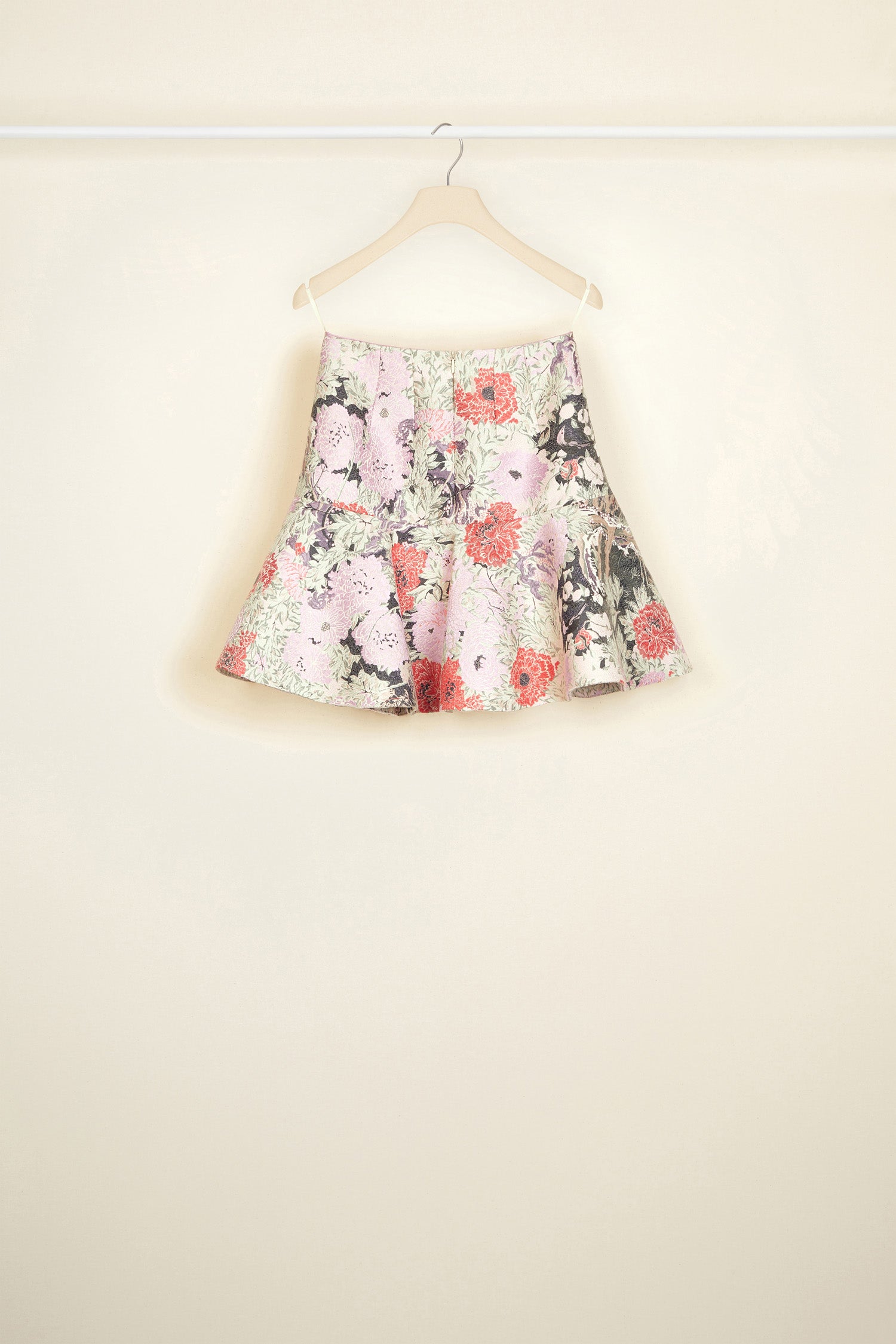 Patou 3D P21SK01700775030 mini jupe jacquard fleuri