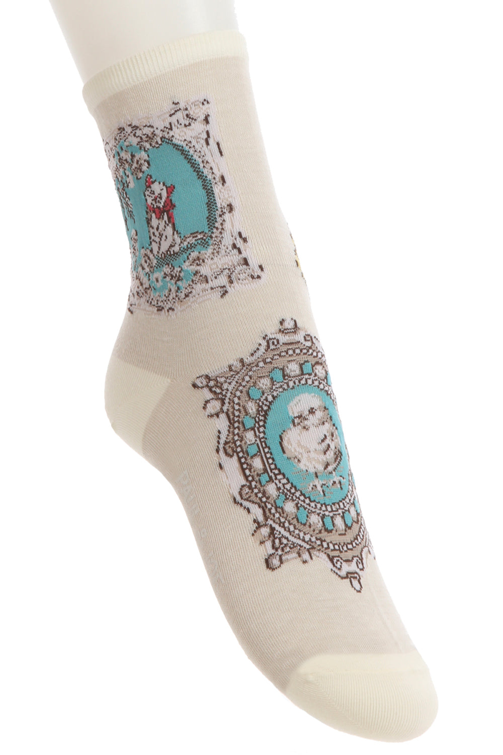 PAUL & JOE chaussettes coton médaillon blanc 36-39