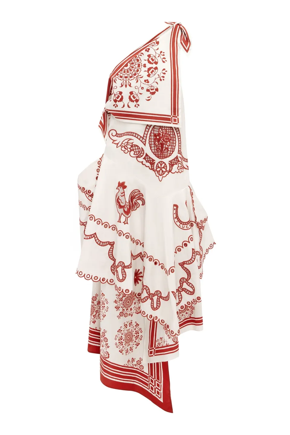 Alemäis Giddy Embroidered Midi Dress robe midi coton brodé