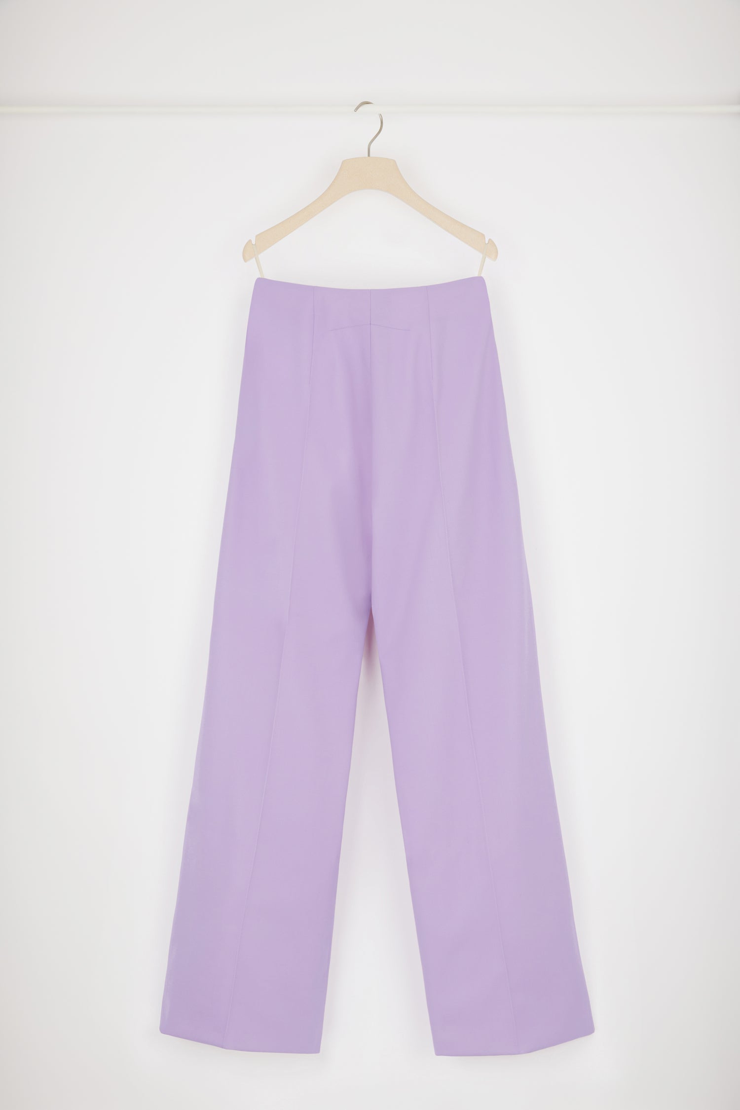 Patou H22TR0020103473W pantalon droit violet laine vierge