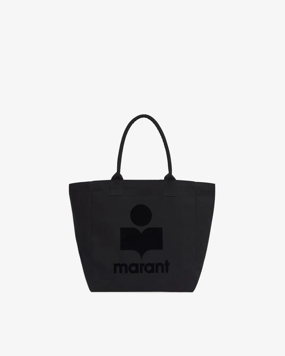 Isabel Marant Yenky Sac cabas noir coton logo