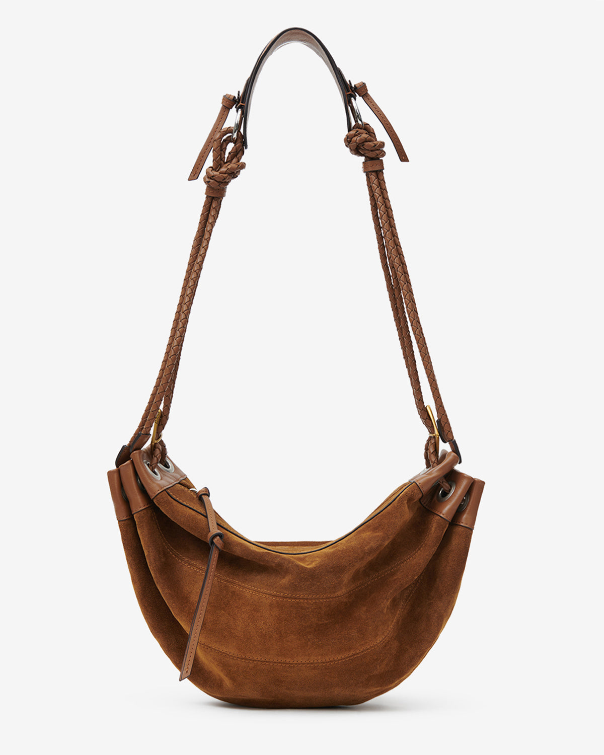 Isabel Marant Maia Medium sac cognac cuir velours