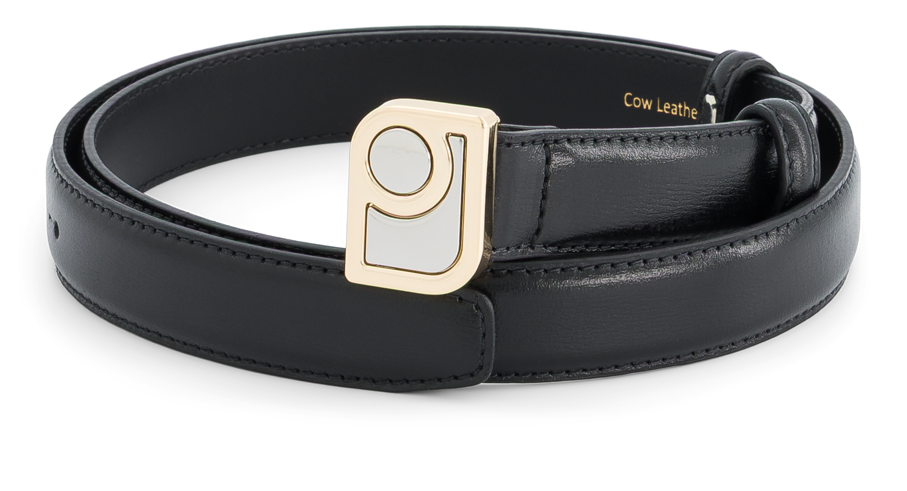 Paul & Joe Rosée ceinture cuir noir boucle logo