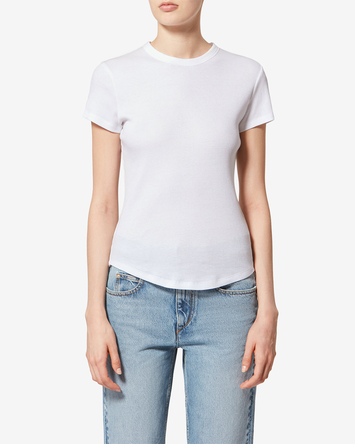Isabel Marant Taomi t-shirt blanc XS jersey côtelé