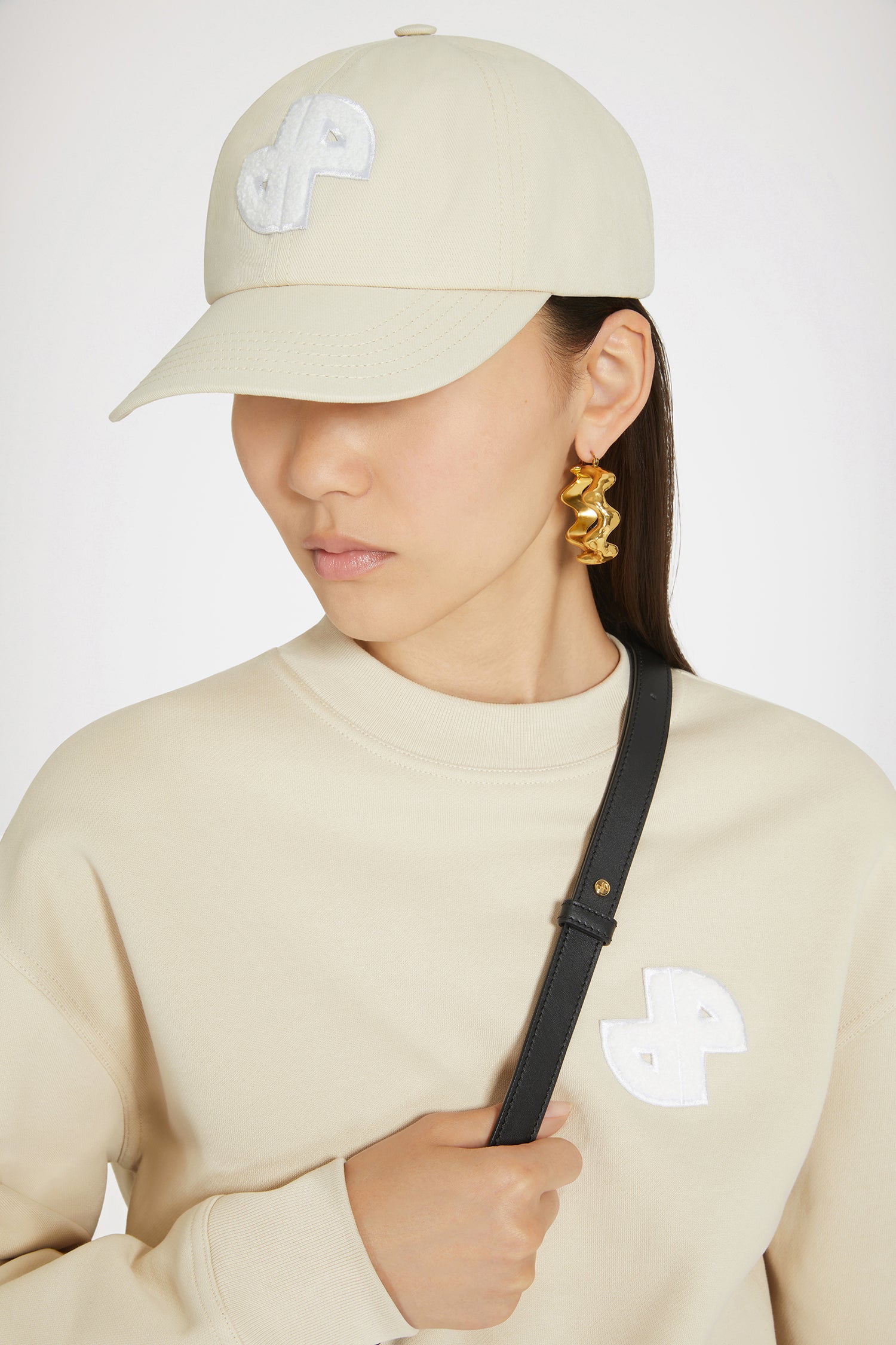 Patou JE115 sweat coton bio beige patch JP