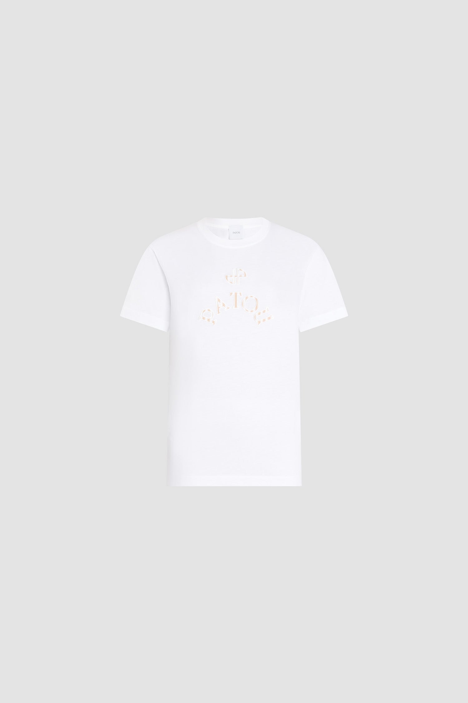Patou JE217 t-shirt blanc coton bio broderie JP