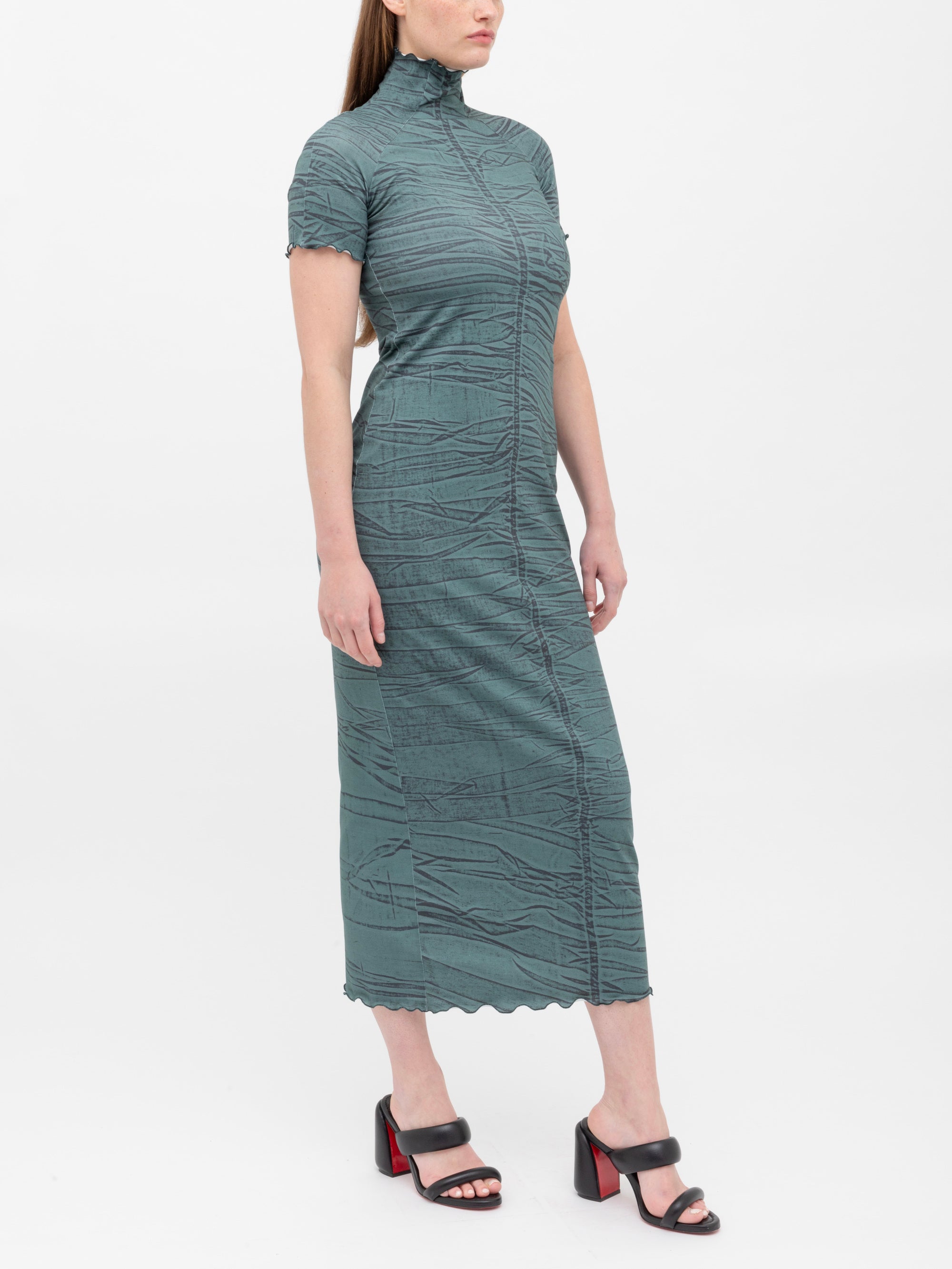 Ester Manas Dresses Cotton Jersey Print robe longue Dark Shibori