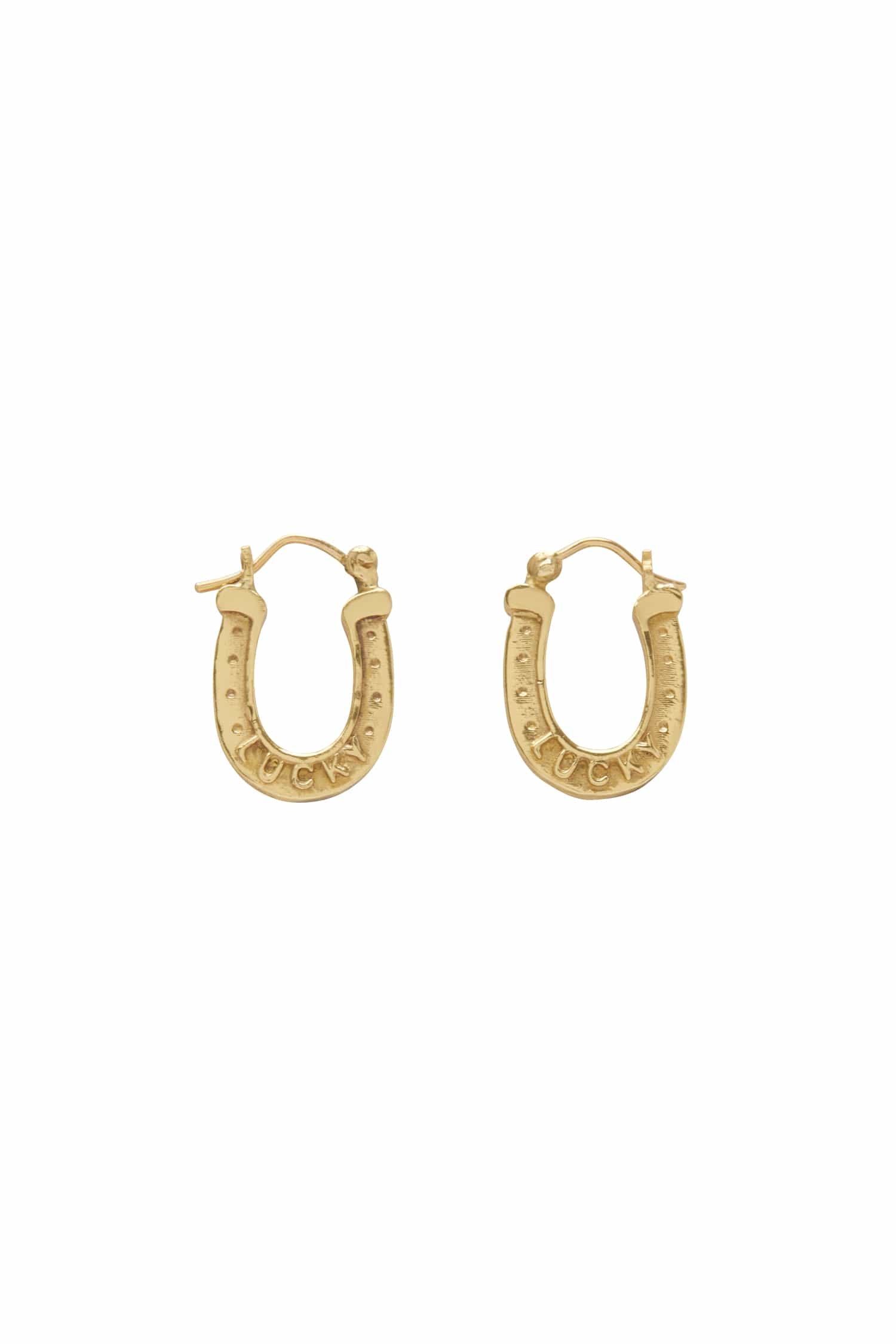 Alemaïs Django Horseshoe Studs boucles fer à cheval doré