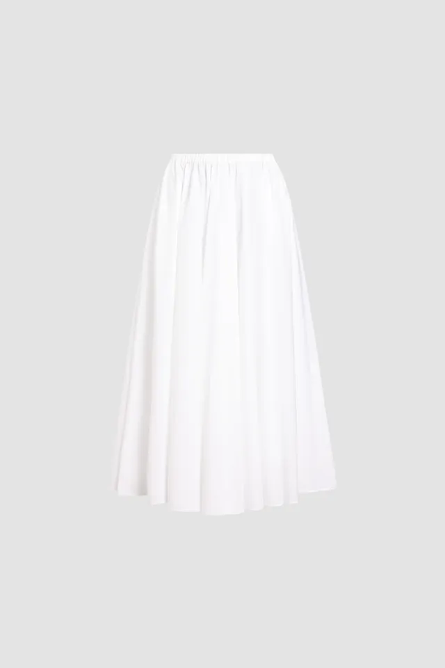Patou SK111 jupe midi blanche faille recyclée
