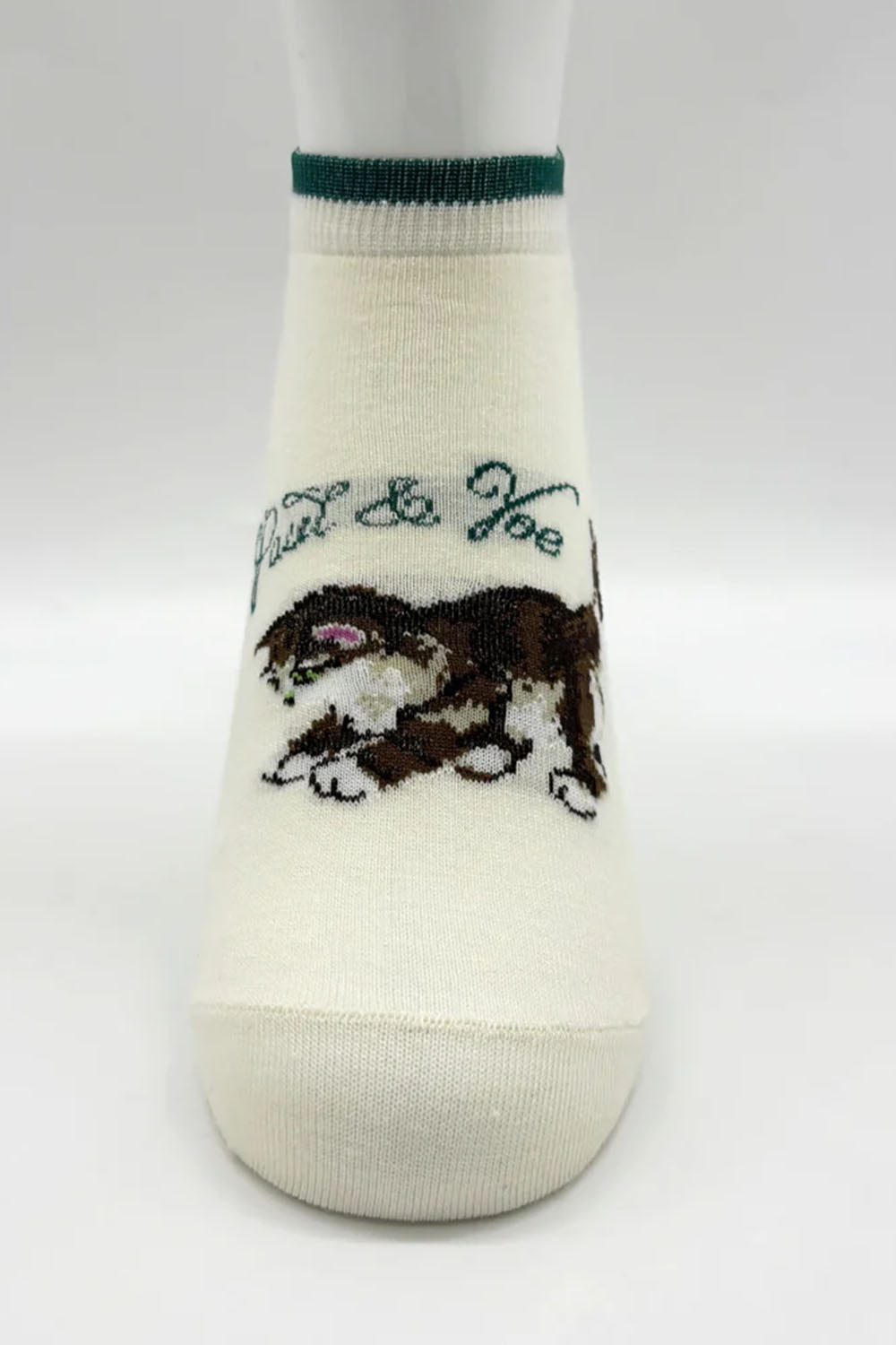 Paul & Joe socquettes ivoire motif chaton coton 36-39