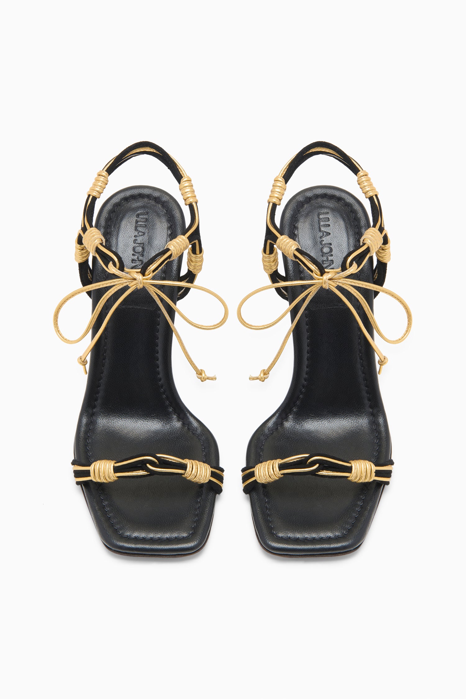 Ulla Johnson Aris UJ46002A escarpins gold noir talon 95 mm