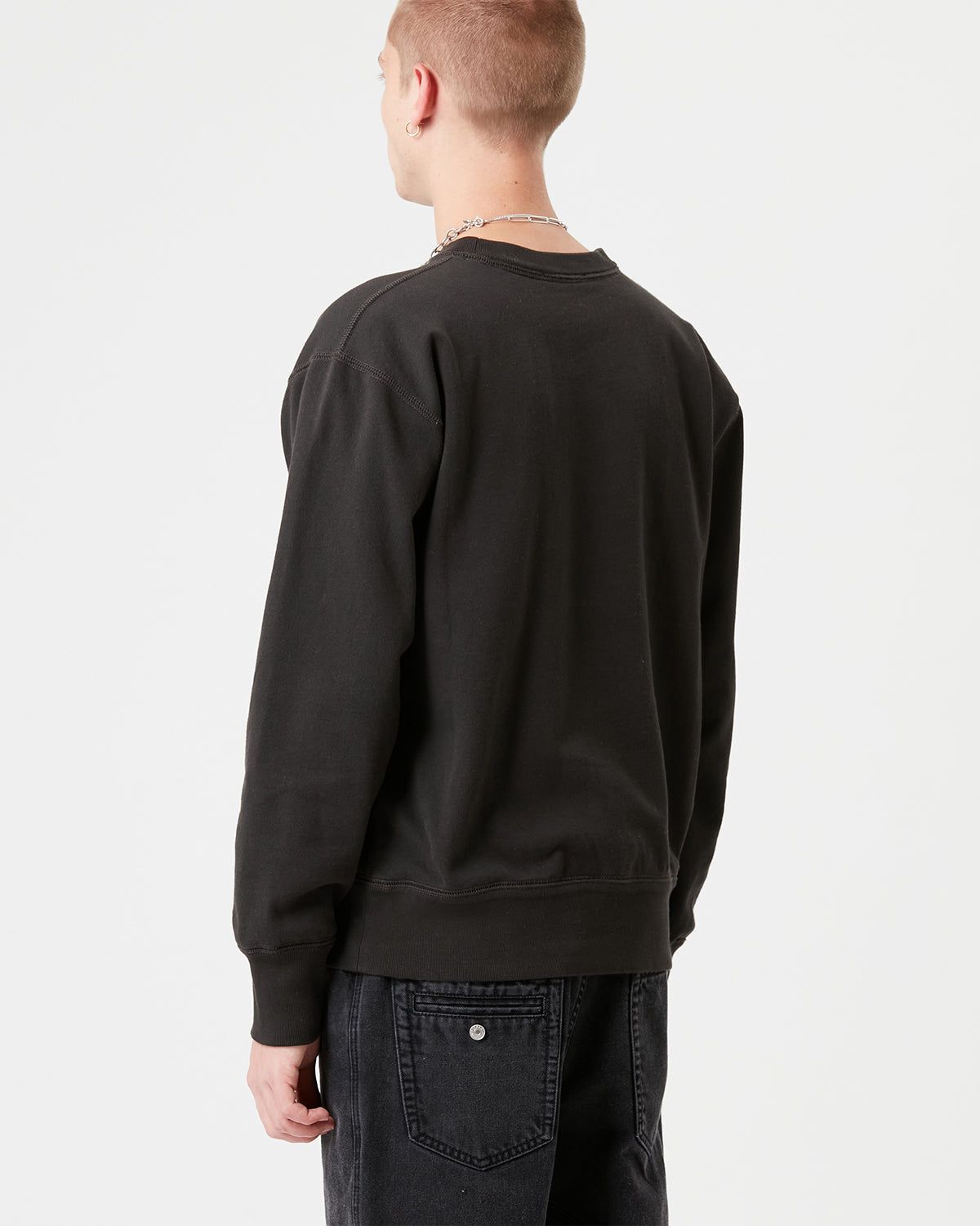 Isabel Marant Mike sweatshirt coton noir délavé