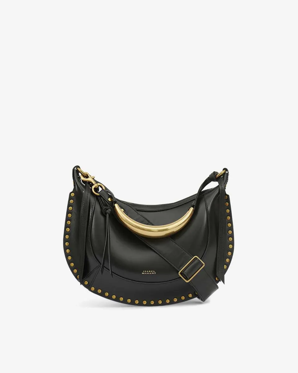 Isabel Marant Naoko sac cuir noir et doré 33 cm