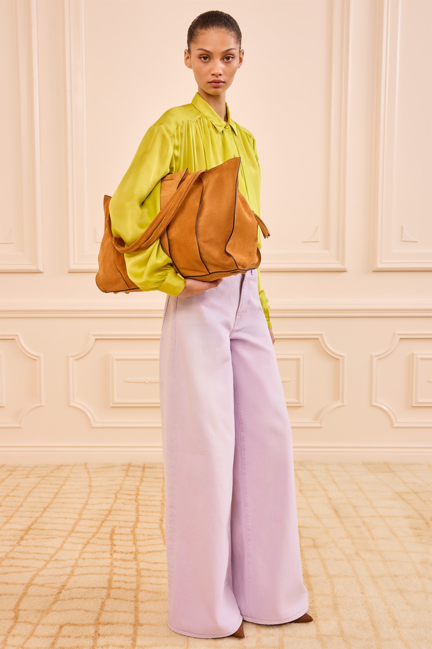 Ulla Johnson Adria cabas cuir marron canyon