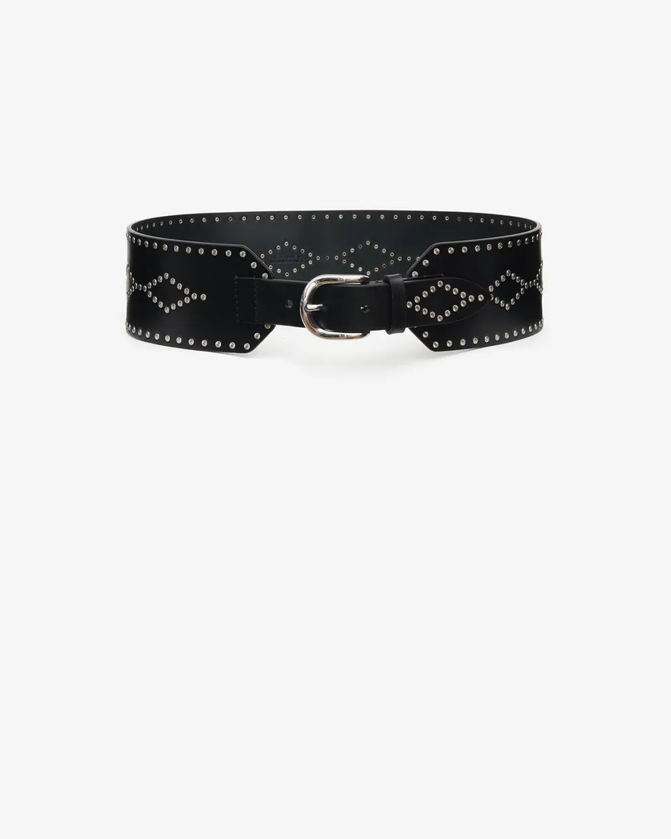 Isabel Marant Lucie CE228BFA ceinture cuir noir 7 cm