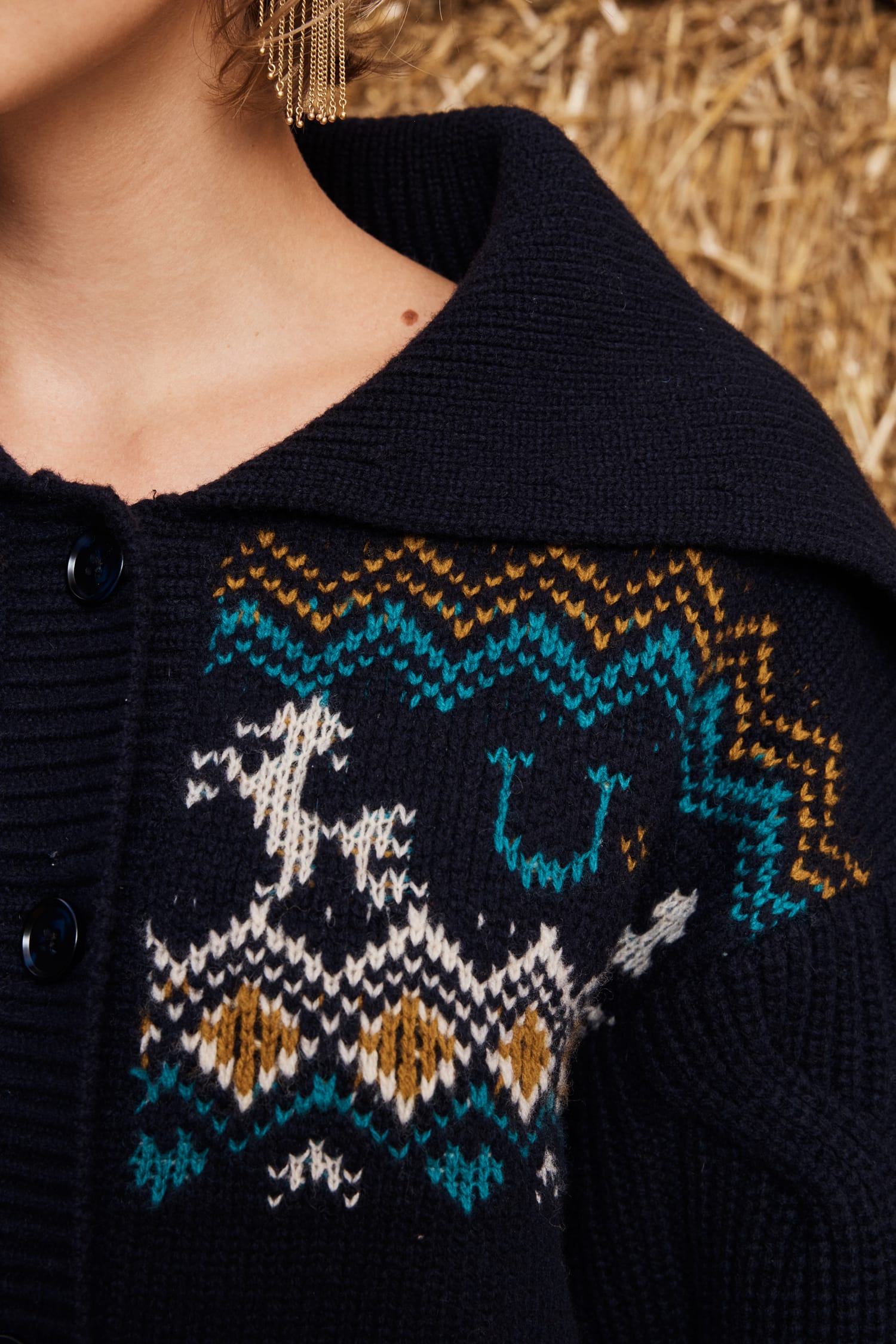 Alemaïs Patsy Knit Cardigan gilet laine mérinos taille M