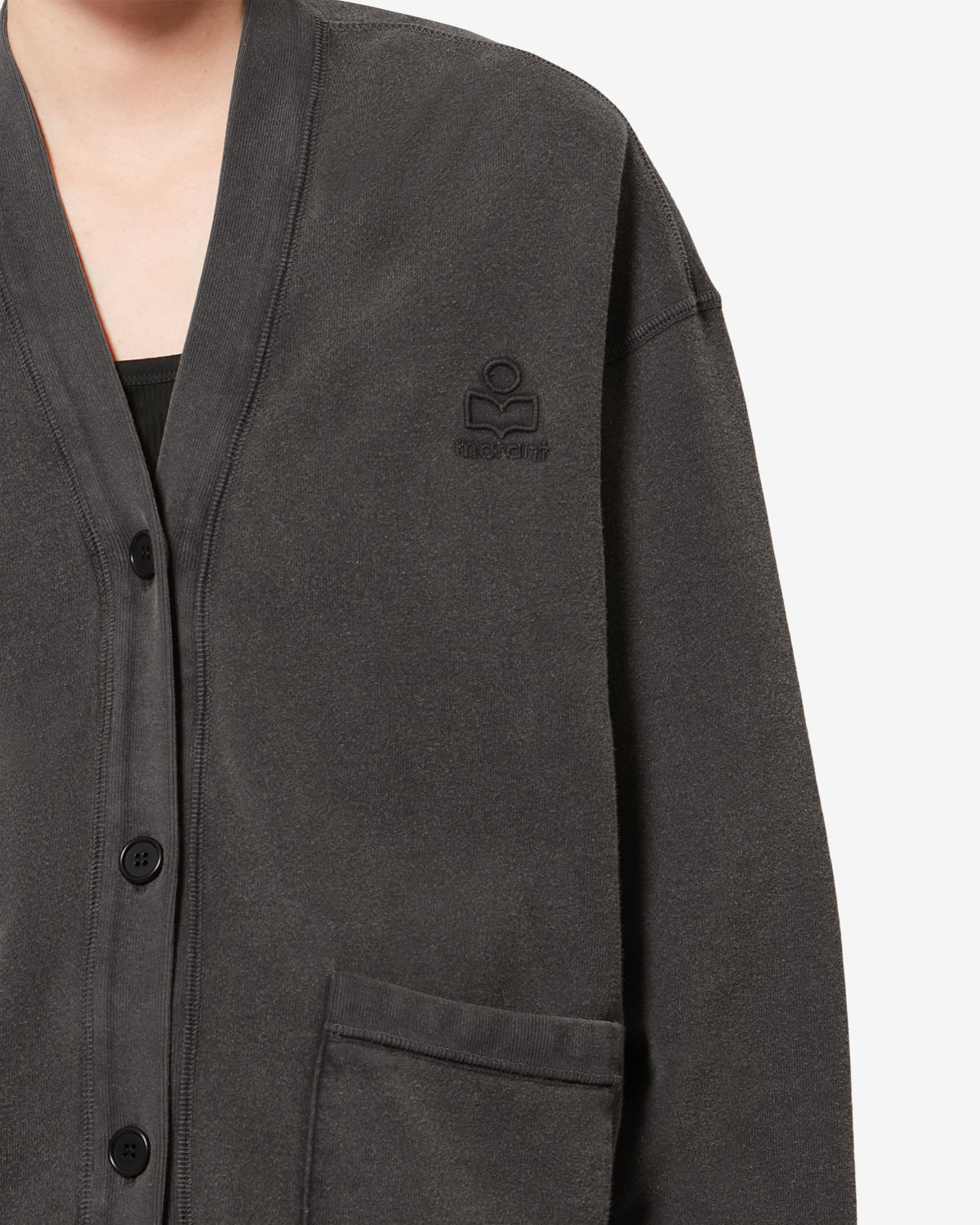 Isabel Marant Stephy cardigan coton noir délavé