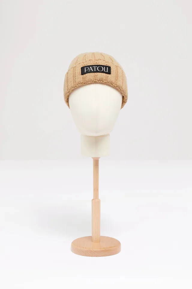 Patou AC037 bonnet laine beige biscuit