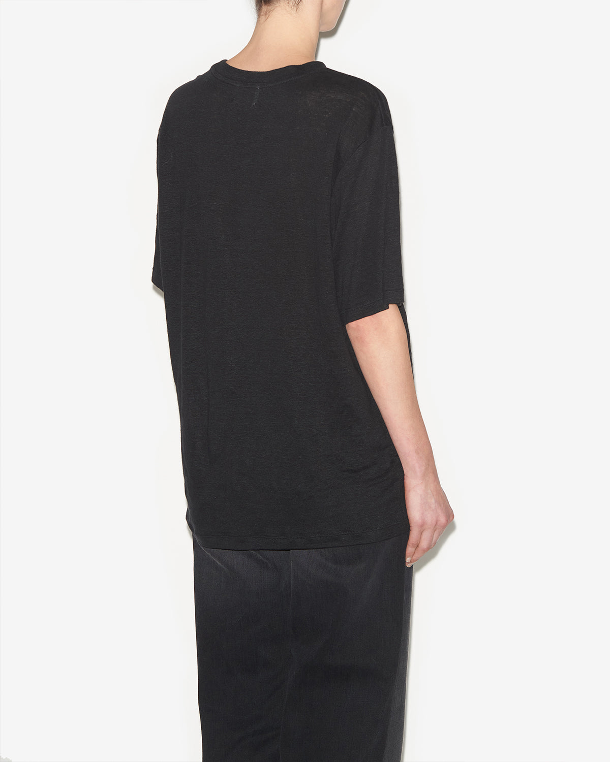 Isabel Marant Zewel T-shirt lin noir logo Marant