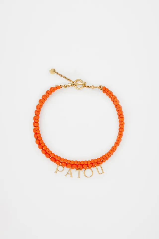 Patou P23JW1011004256O collier perles verre marigold