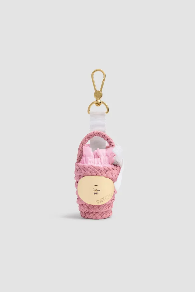 Patou GG Bucket charme sac raphia rose Pink Parfait