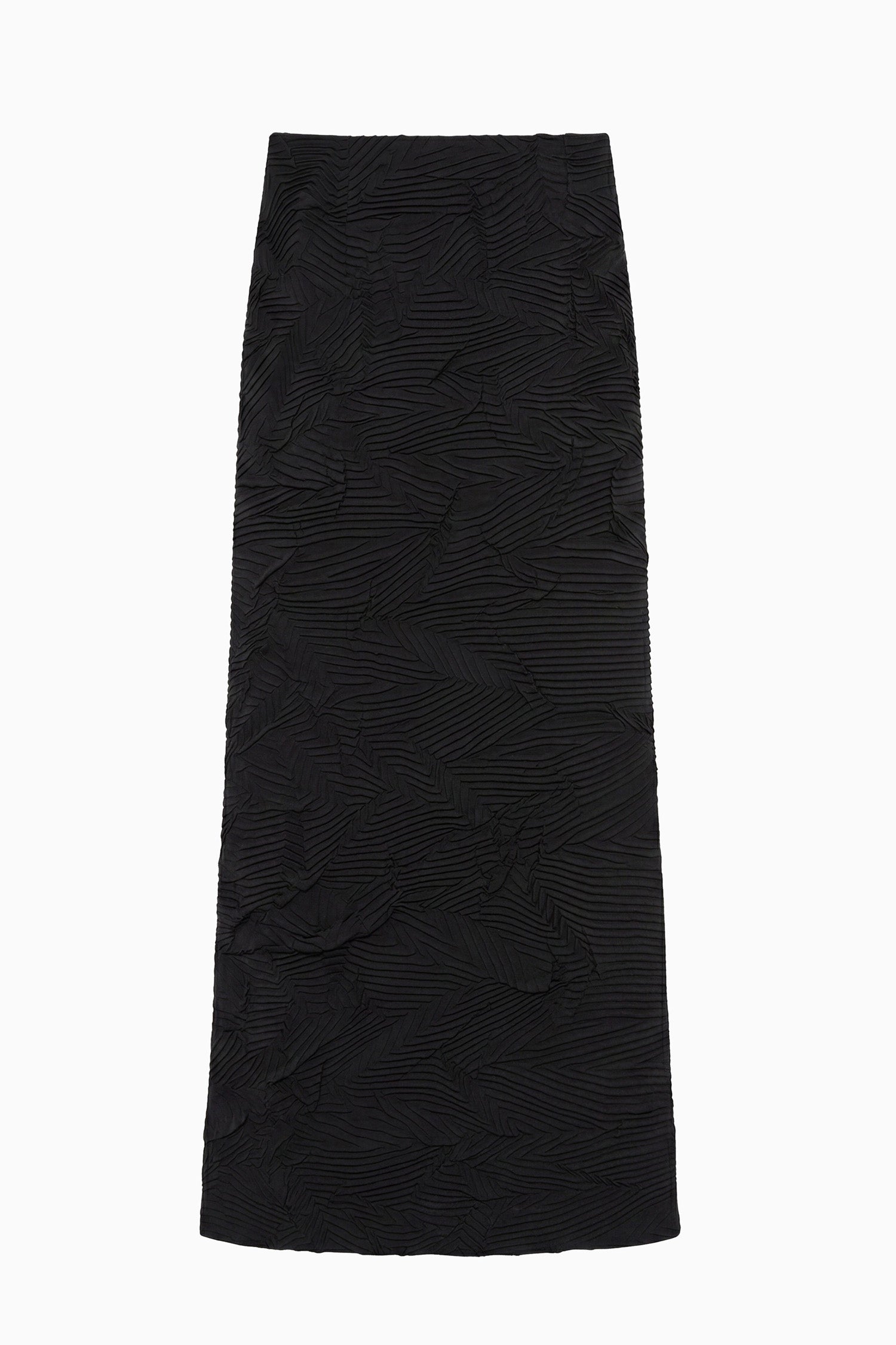 Ulla Johnson Inez Satin Skirt jupe midi noir satin