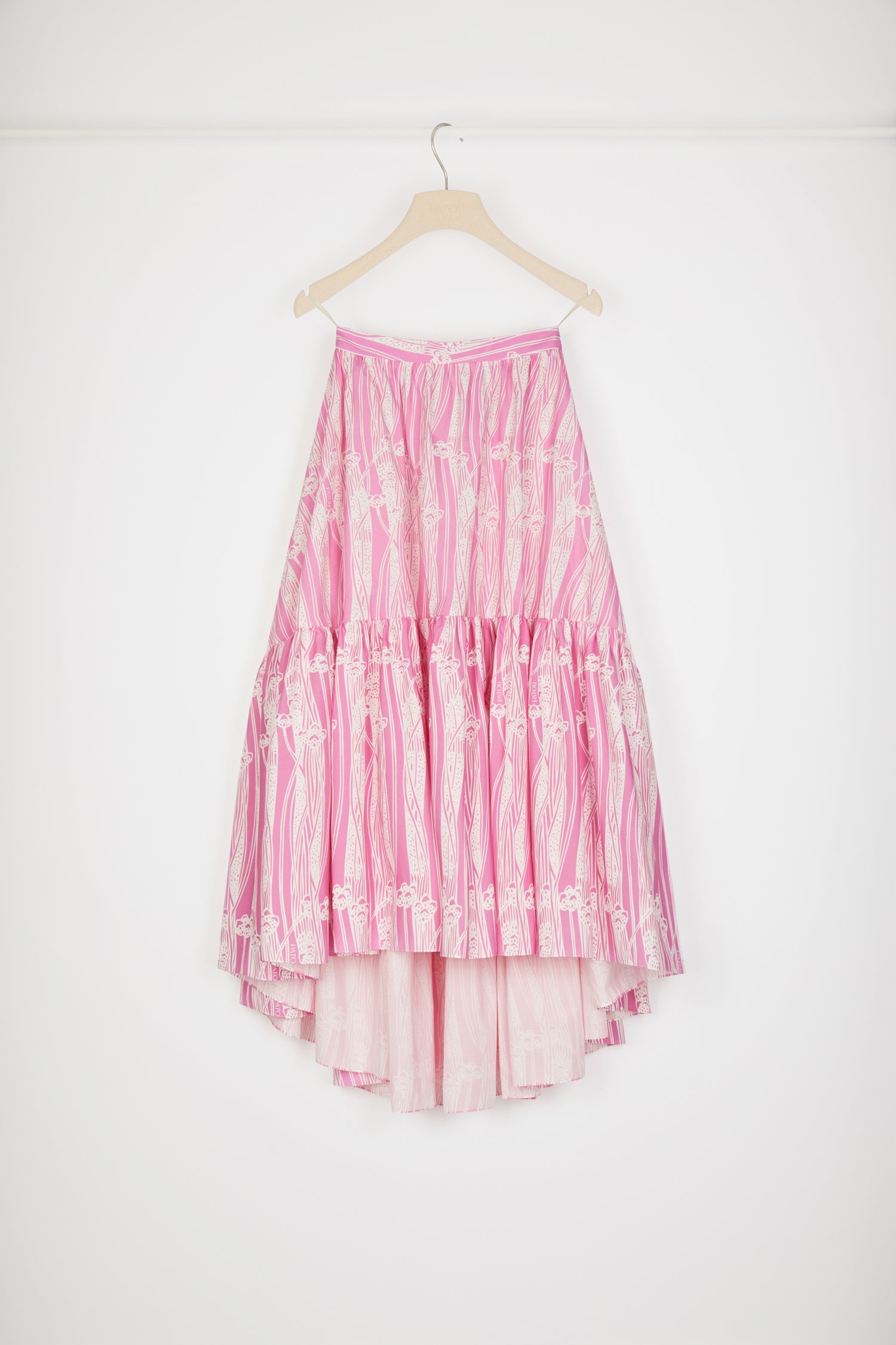 Patou P23SK03801195054 jupe maxi coton bio rose Art Deco Pink