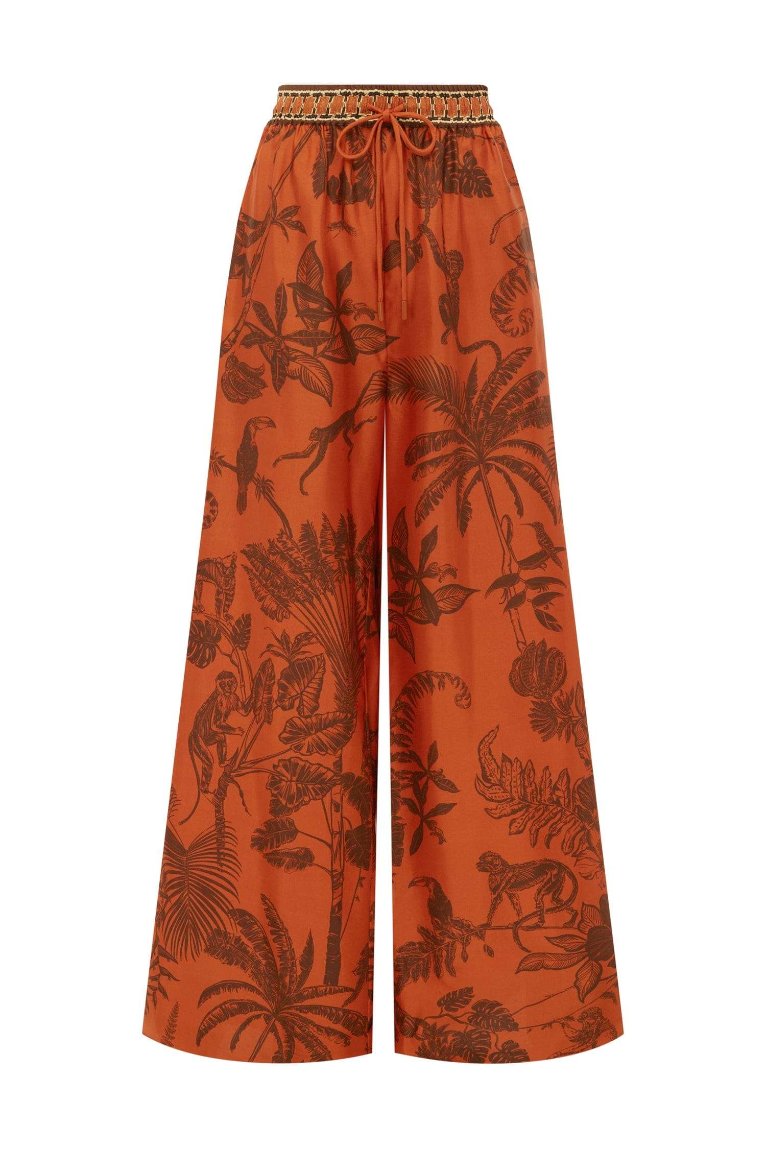 Alemaïs Monkey Dance Silk pantalon palazzo soie large