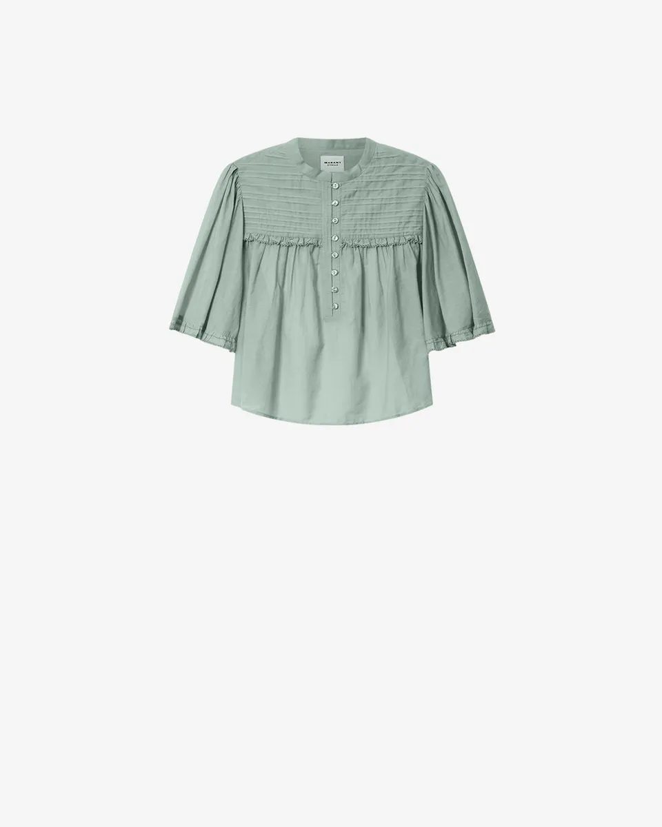 Isabel Marant Douna Top Blouse Coton Sauge
