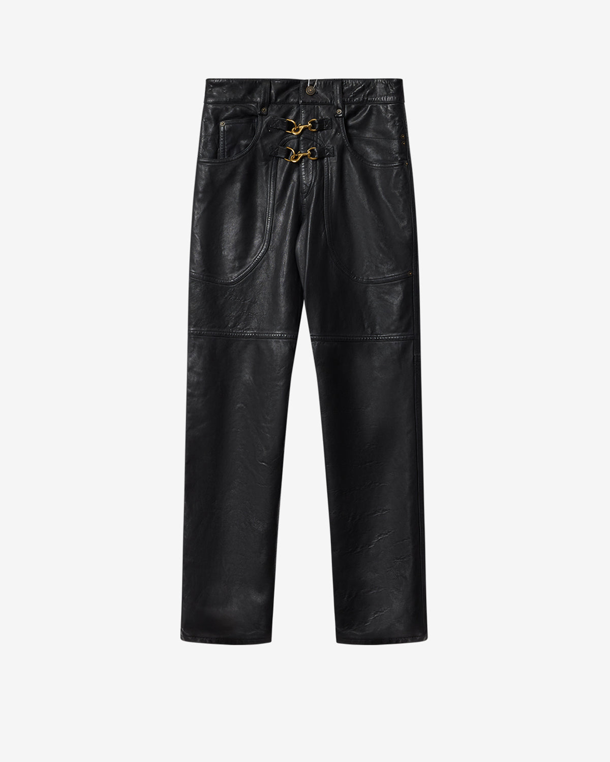 Isabel Marant Brinley pantalon cuir noir