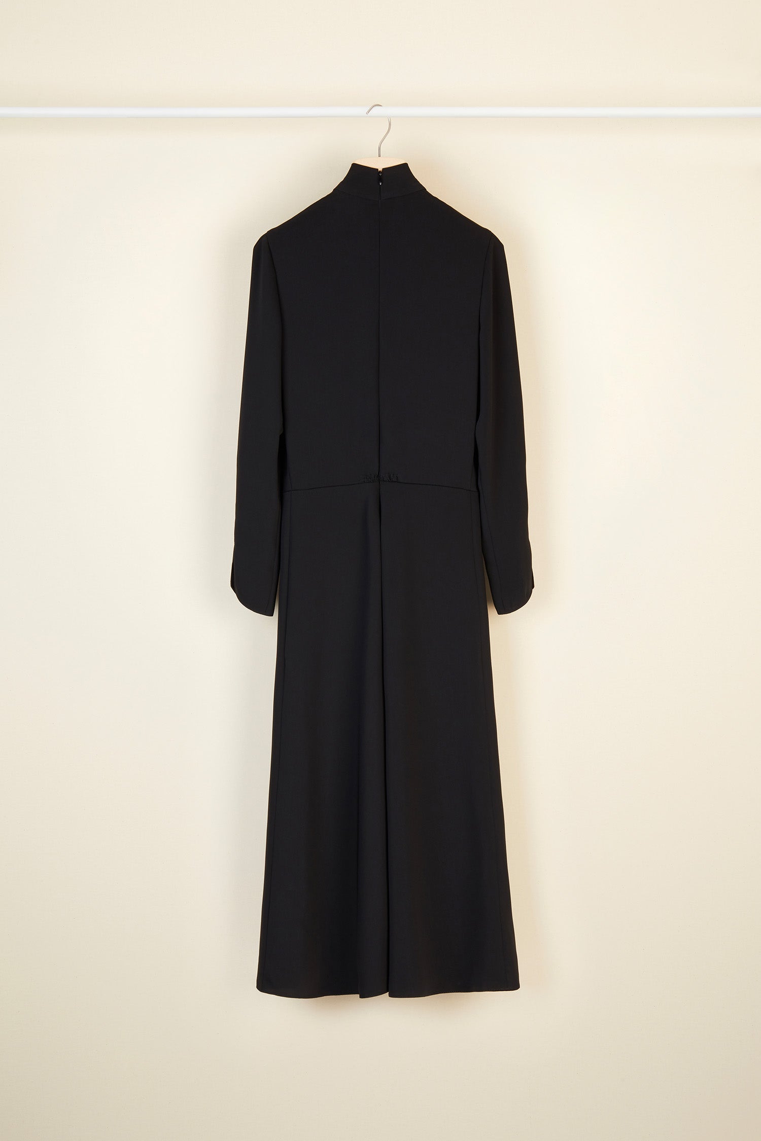 Patou DR020 robe midi noire cady cut-out nœud 34-44