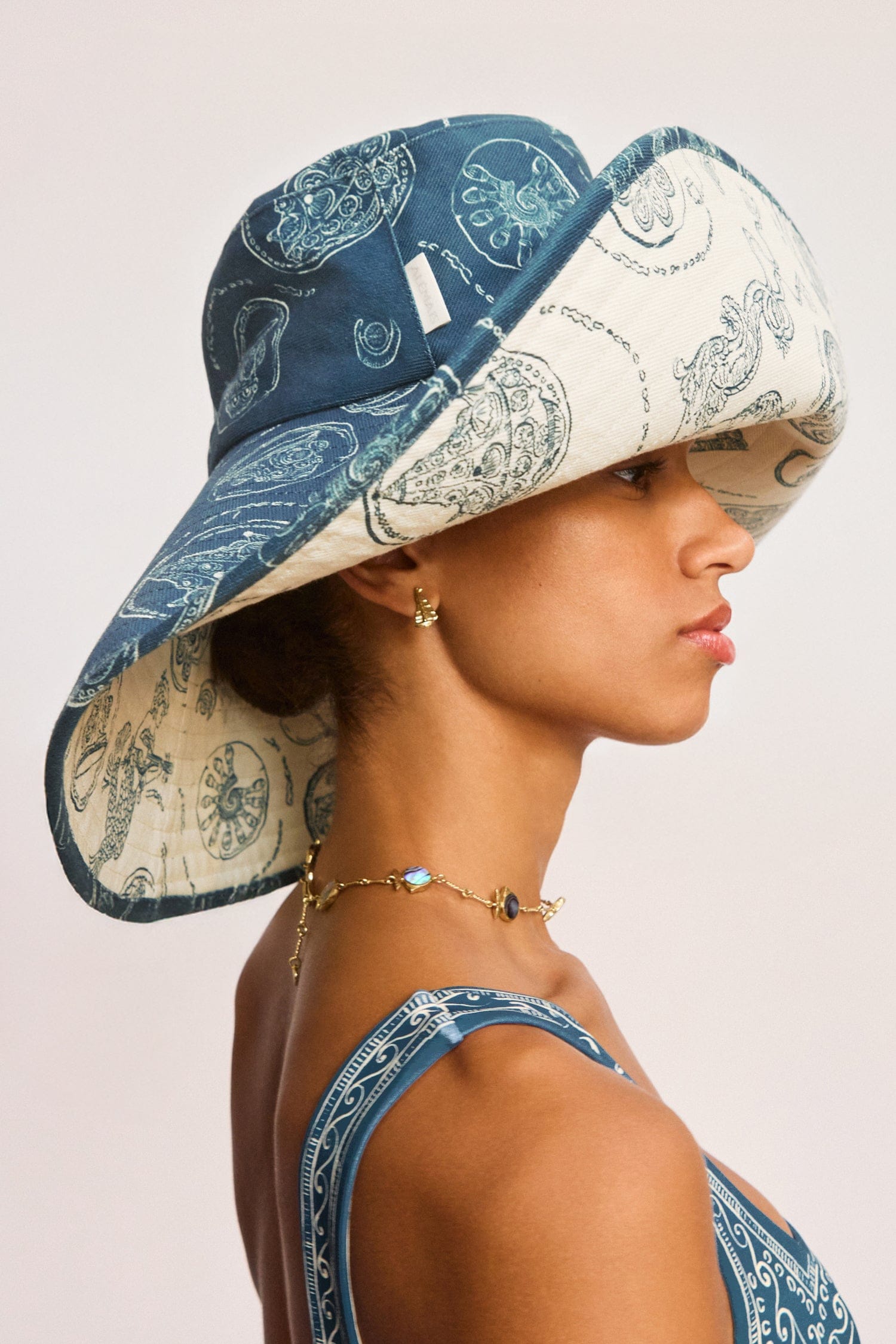 Alemaïs Lucky chapeau soleil large bord lin