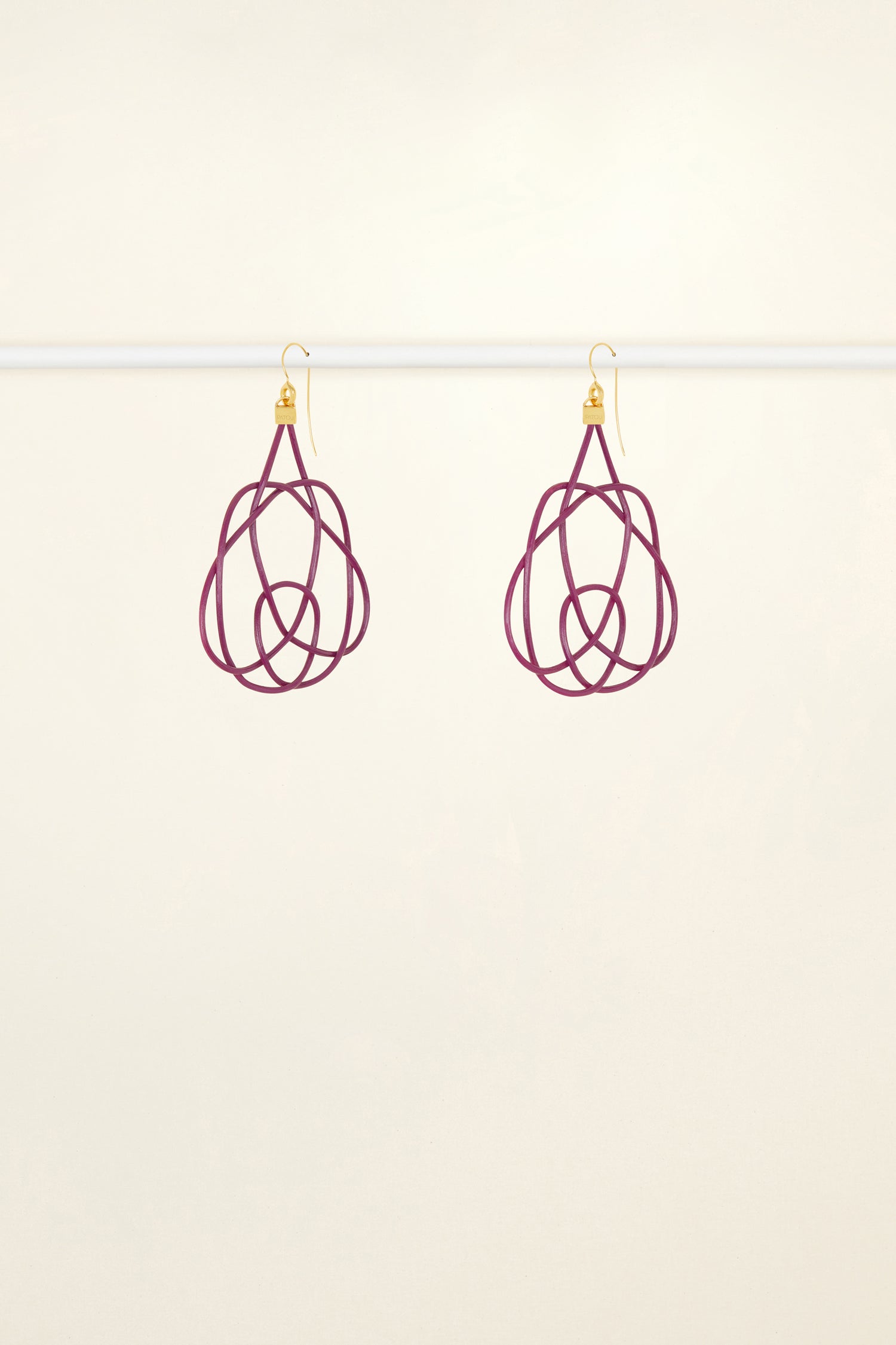 Patou Jewellery JW081 boucles osier violet Anemone