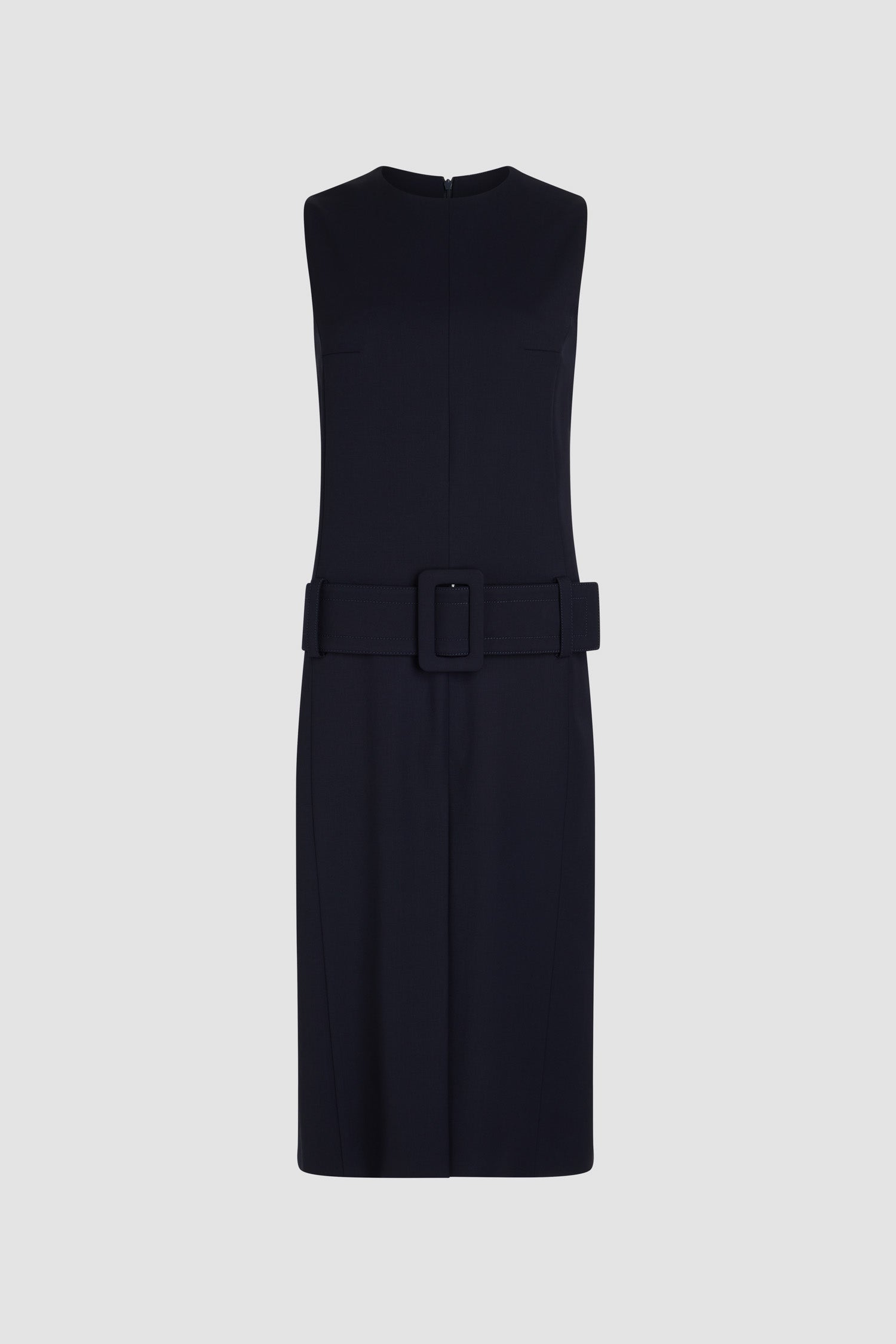 Patou DR166 robe midi Navy Black laine
