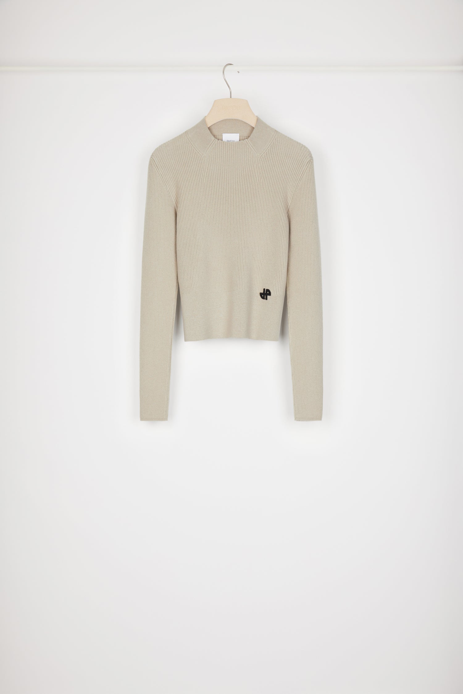 Patou Signature P23KN1288040106P pull côtelé Parchment