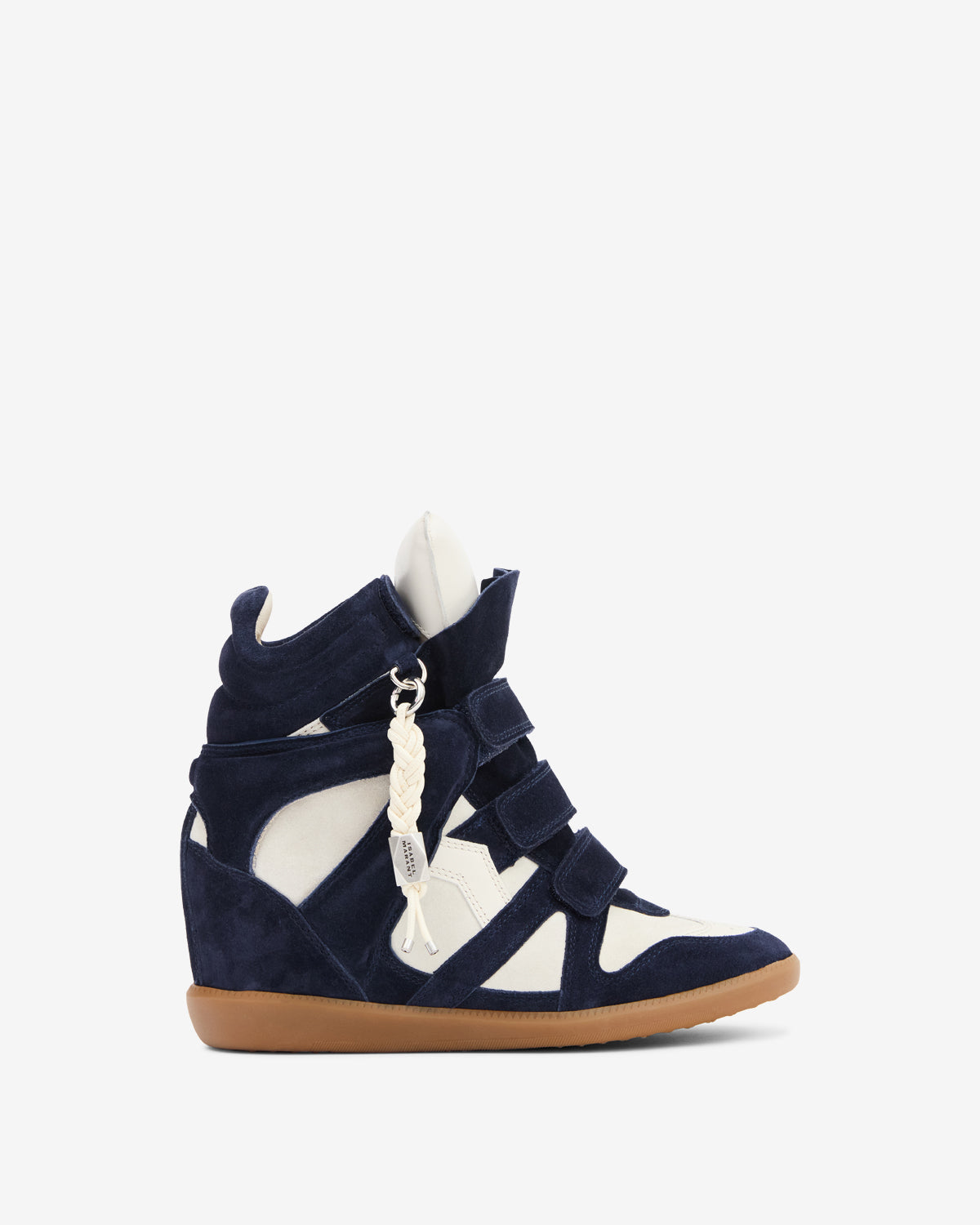 Isabel Marant Bekett Ring baskets compensées marine-écru talon 5 cm