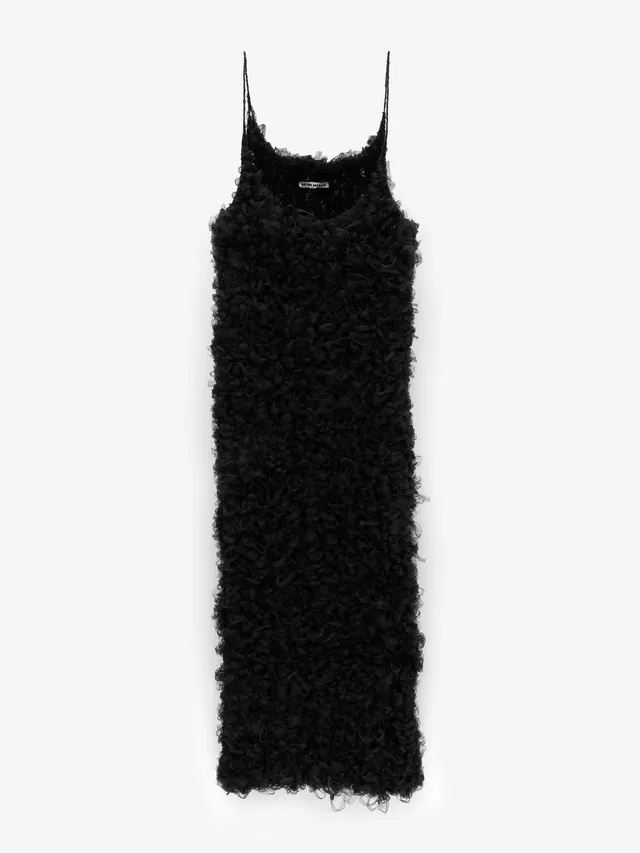 Ester Manas Dresses Signature Mesh Wool robe midi laine