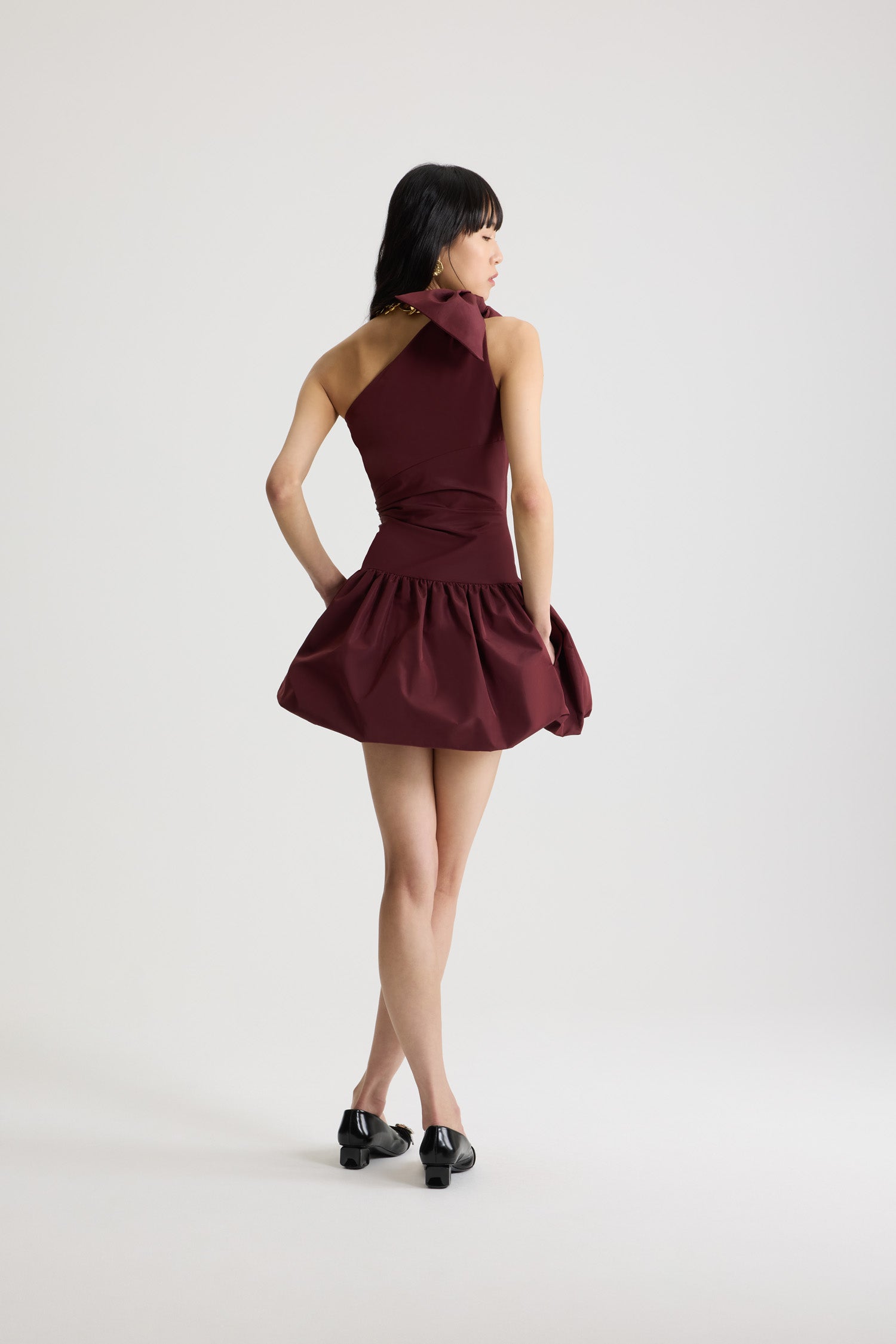 Patou DR211 robe mini asymétrique Vignola polyester recyclé